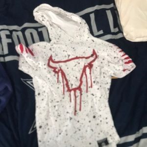 White/Red Bulls Paint splat T-Shirt